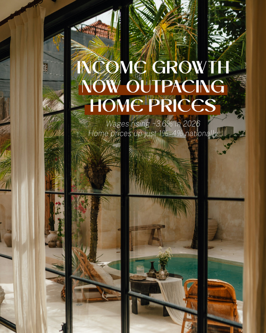 June carousel slide, Income growth now outpacing home prices