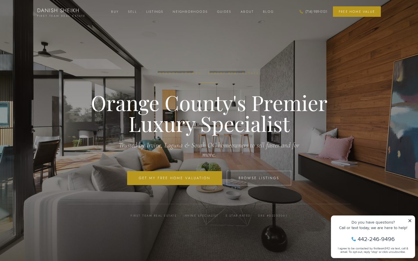 Danish OC Realty homepage screenshot