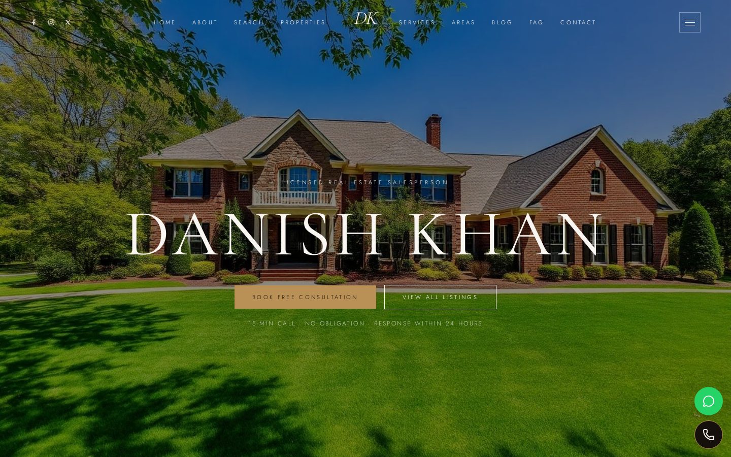 Danish Khan homepage screenshot